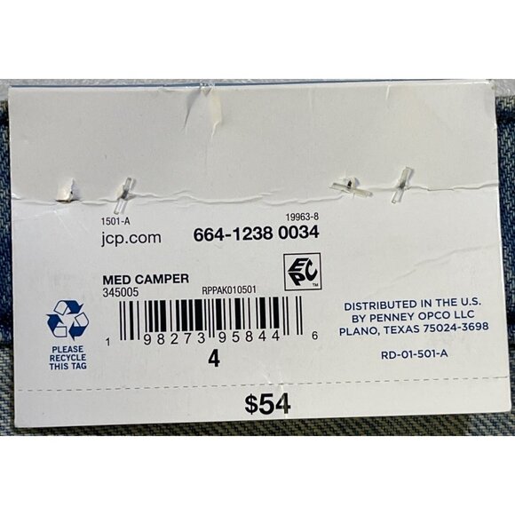 Arizona Jean Co. Womens Size 4 Low-Rise Dad Jeans Light Wash Denim - Picture 6 of 9